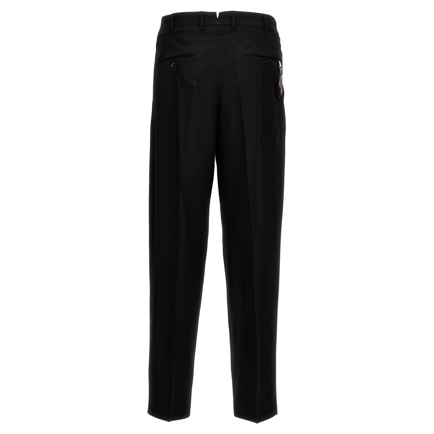 PT Torino Black Virgin Wool Dress Pants