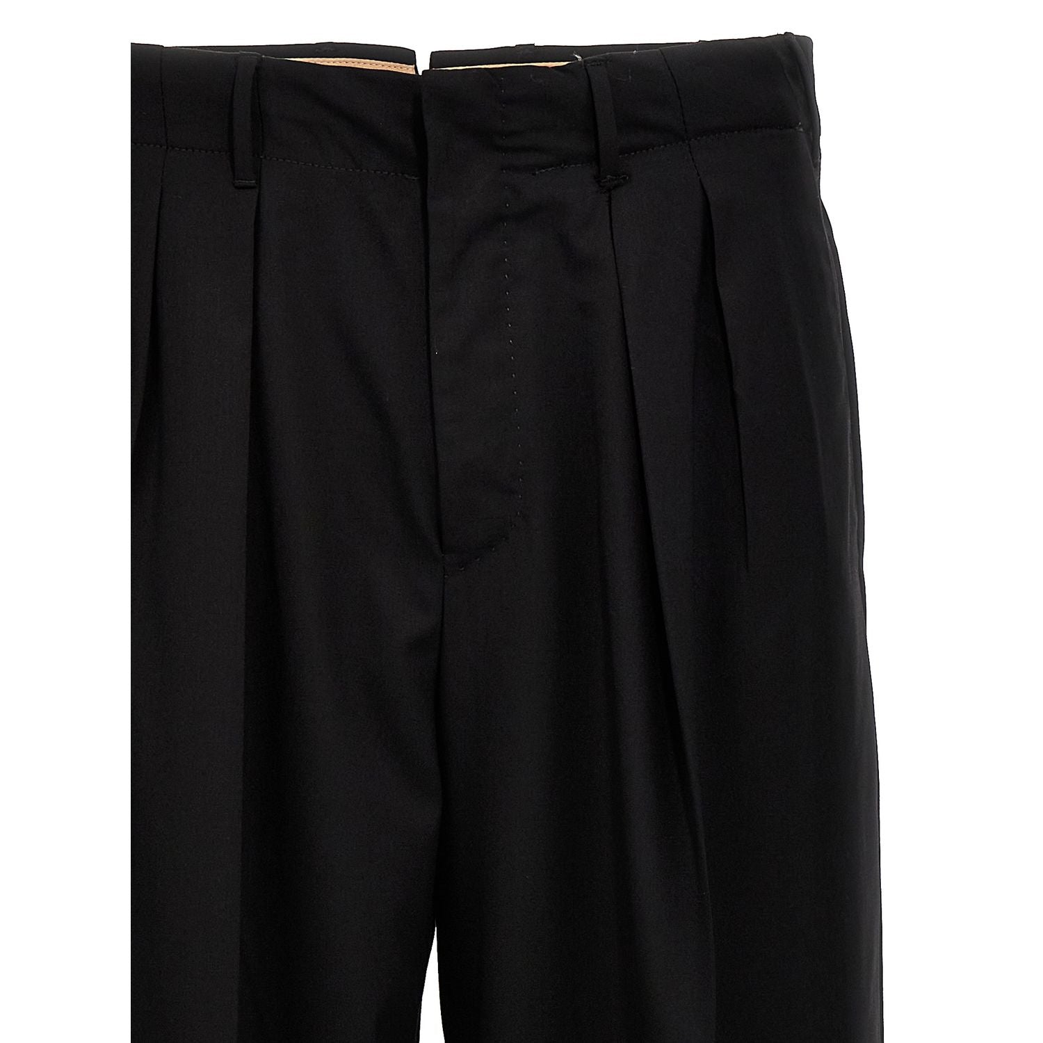 PT Torino Black Virgin Wool Dress Pants