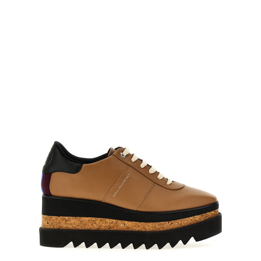 Stella McCartney Brown Polyester Wedge Sandals