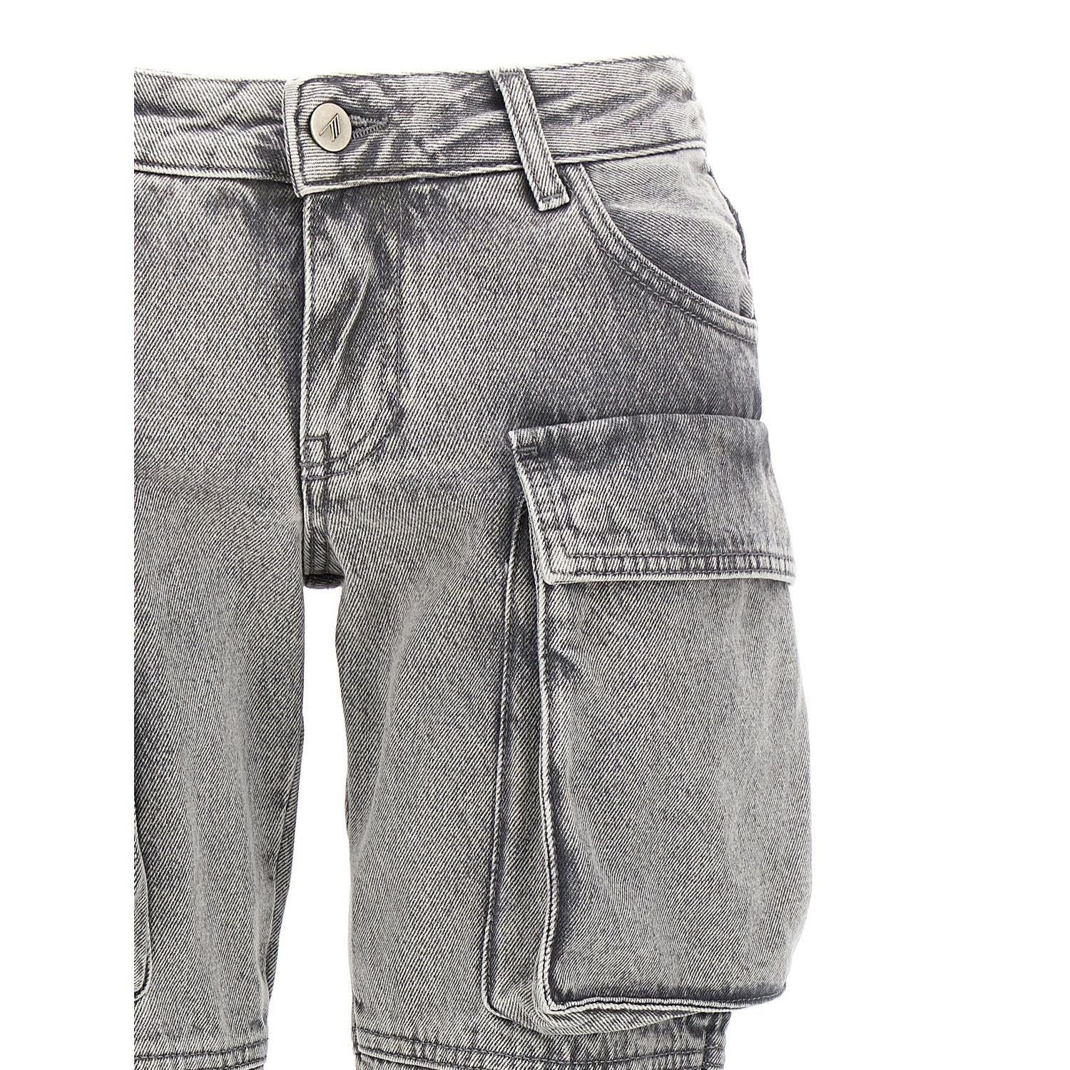 The Attico Gray Cotton Cargo Pants