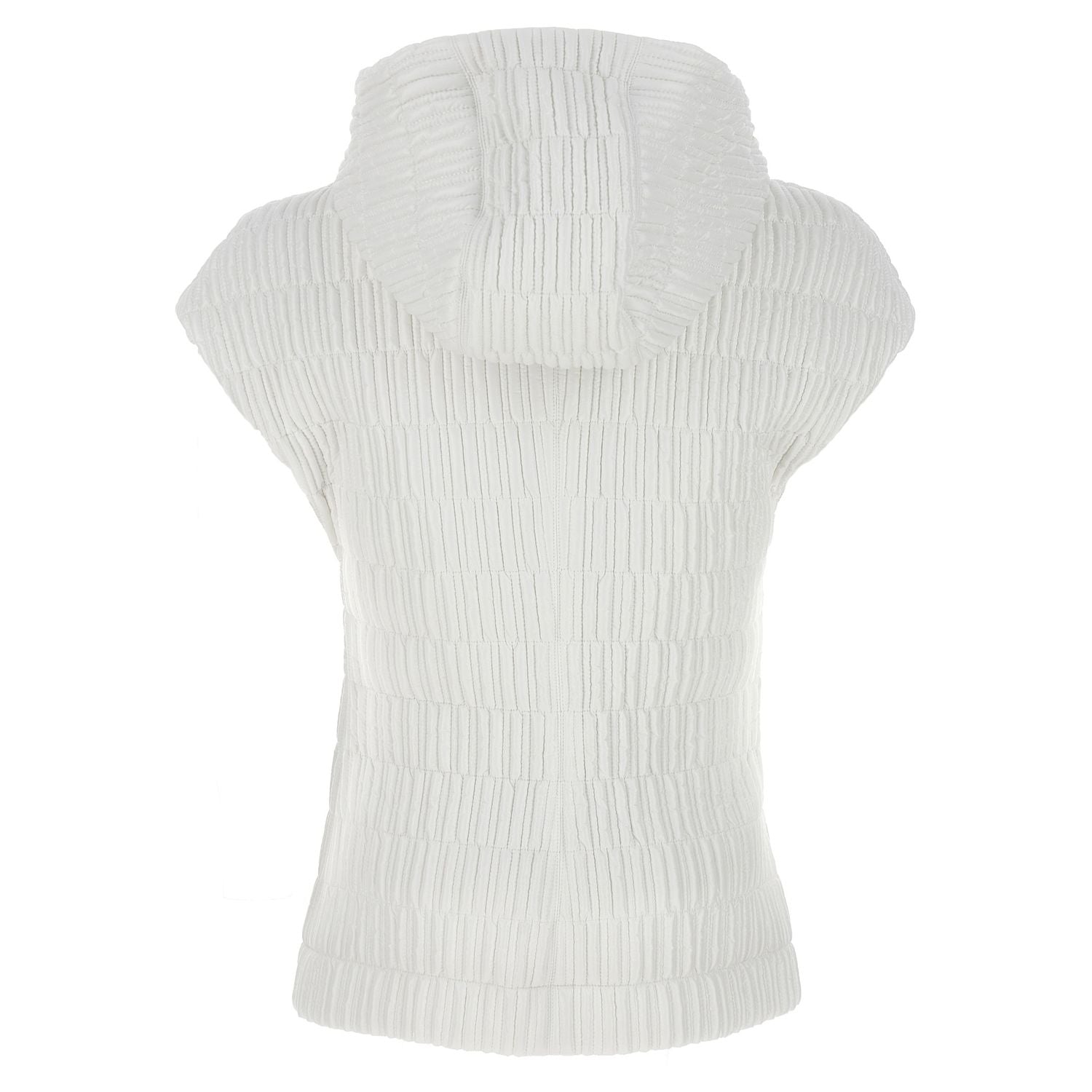 Ferragamo White Polyamide Sleeveless Jacket