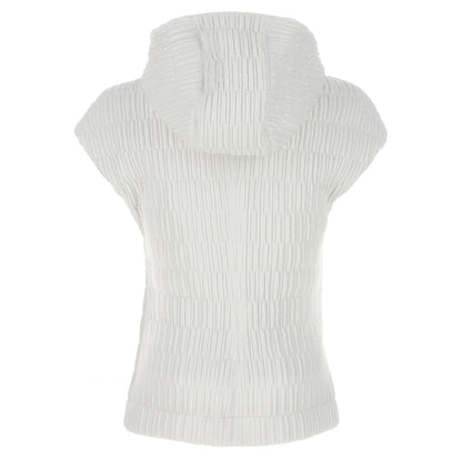 Ferragamo White Polyamide Sleeveless Jacket