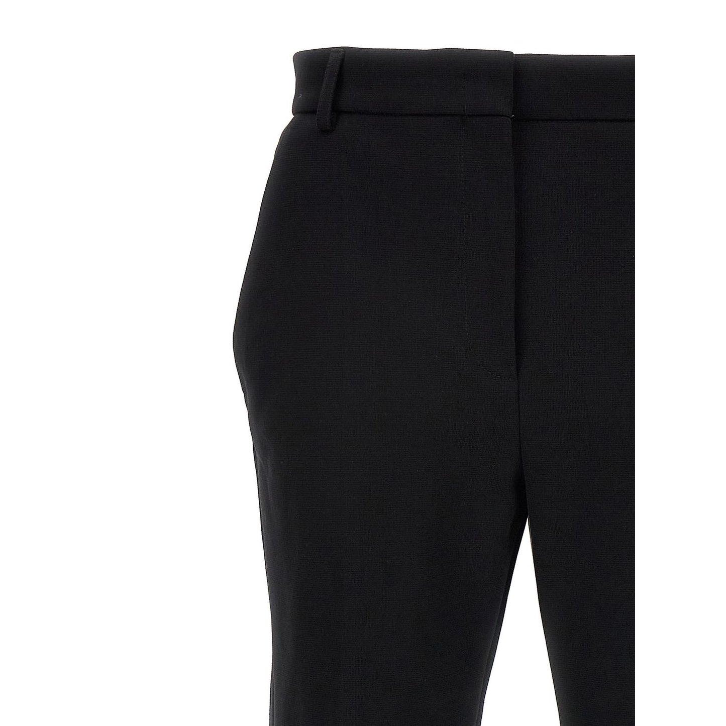 Sportmax Black Cotton Casual Pants