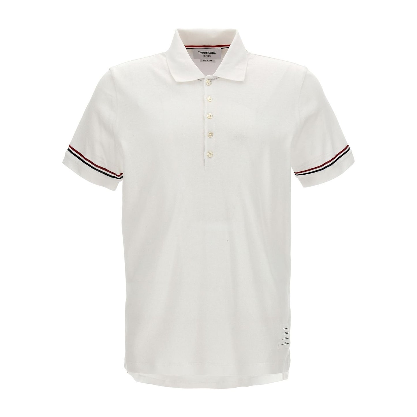 Thom Browne White Cotton Polo Shirt