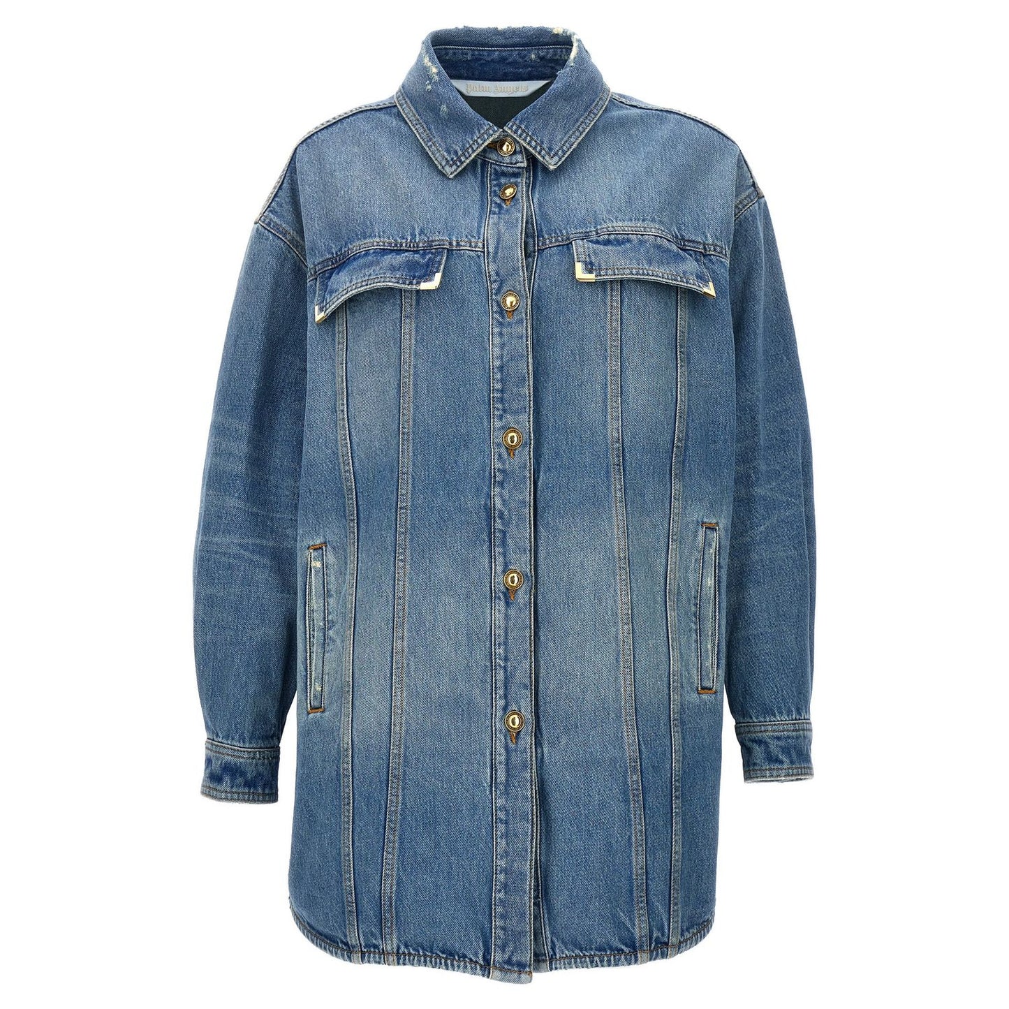 Palm Angels Blue Cotton Denim Jacket