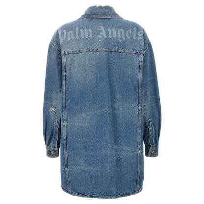 Palm Angels Blue Cotton Denim Jacket