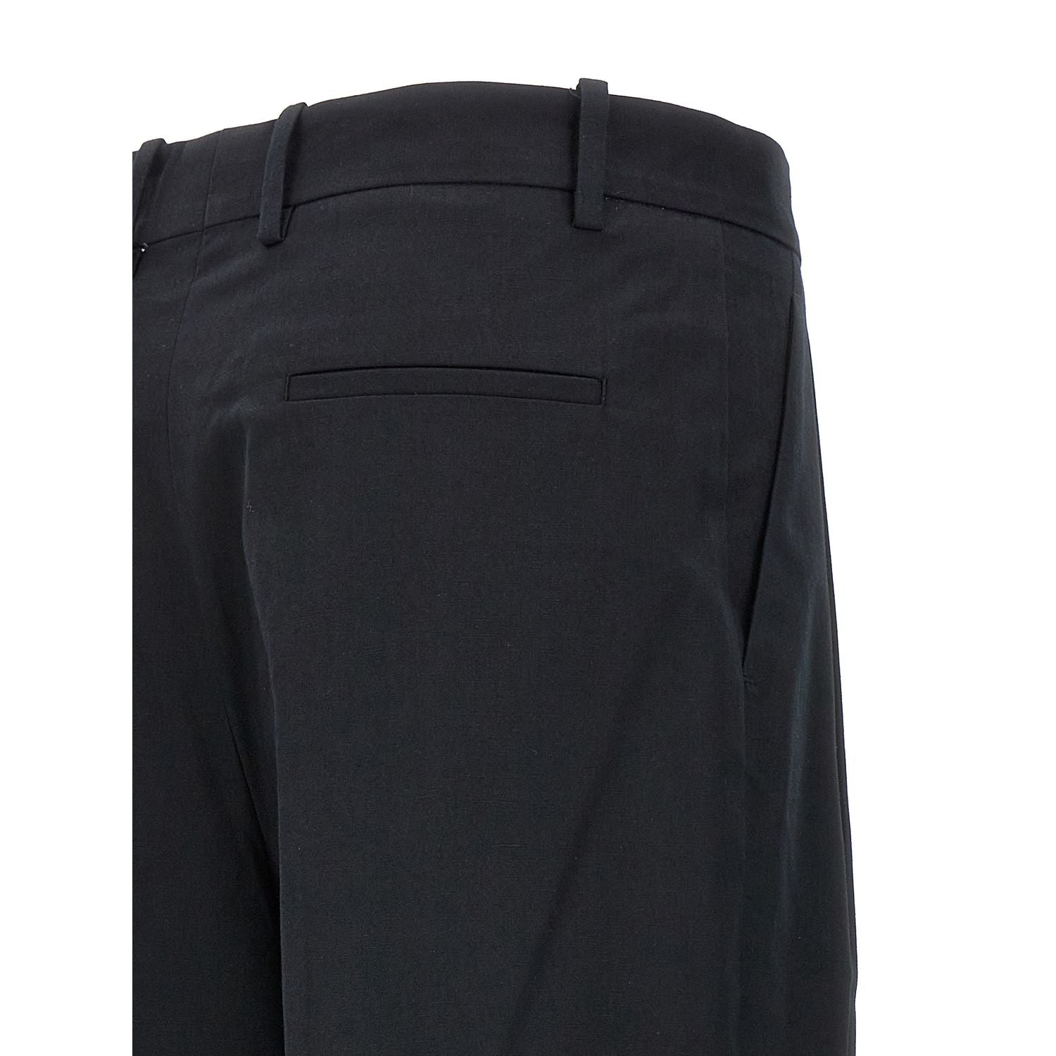 Armarium Black Cotton Casual Pants