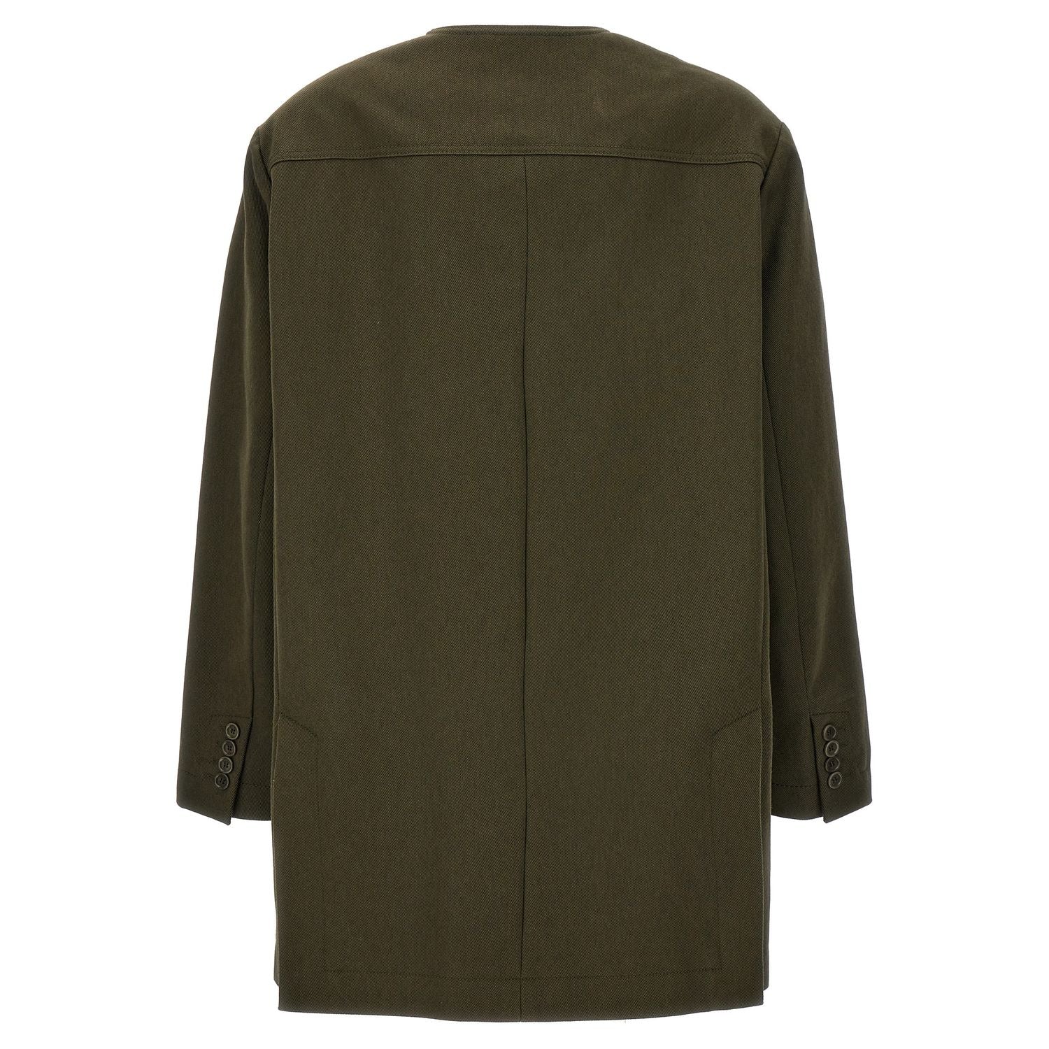 Max Mara Bicolor Cotton Full-Length Jacket