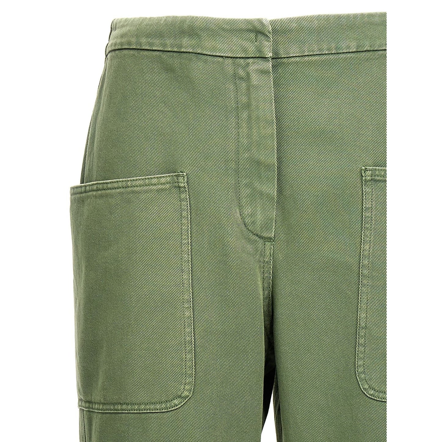 Max Mara Bicolor Cotton Casual Pants