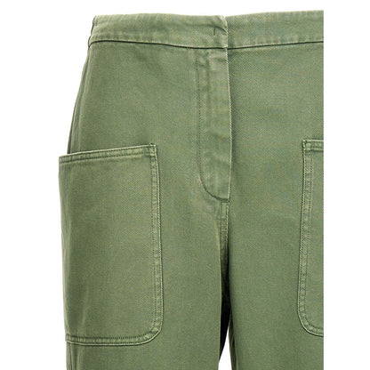 Max Mara Bicolor Cotton Casual Pants