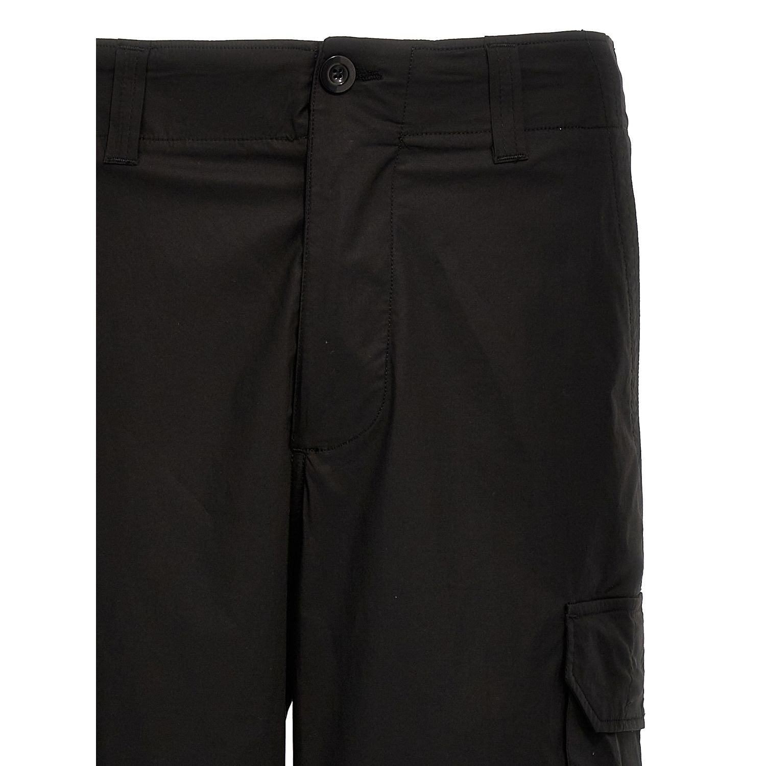 Department 5 Black Cotton Cargo Pants