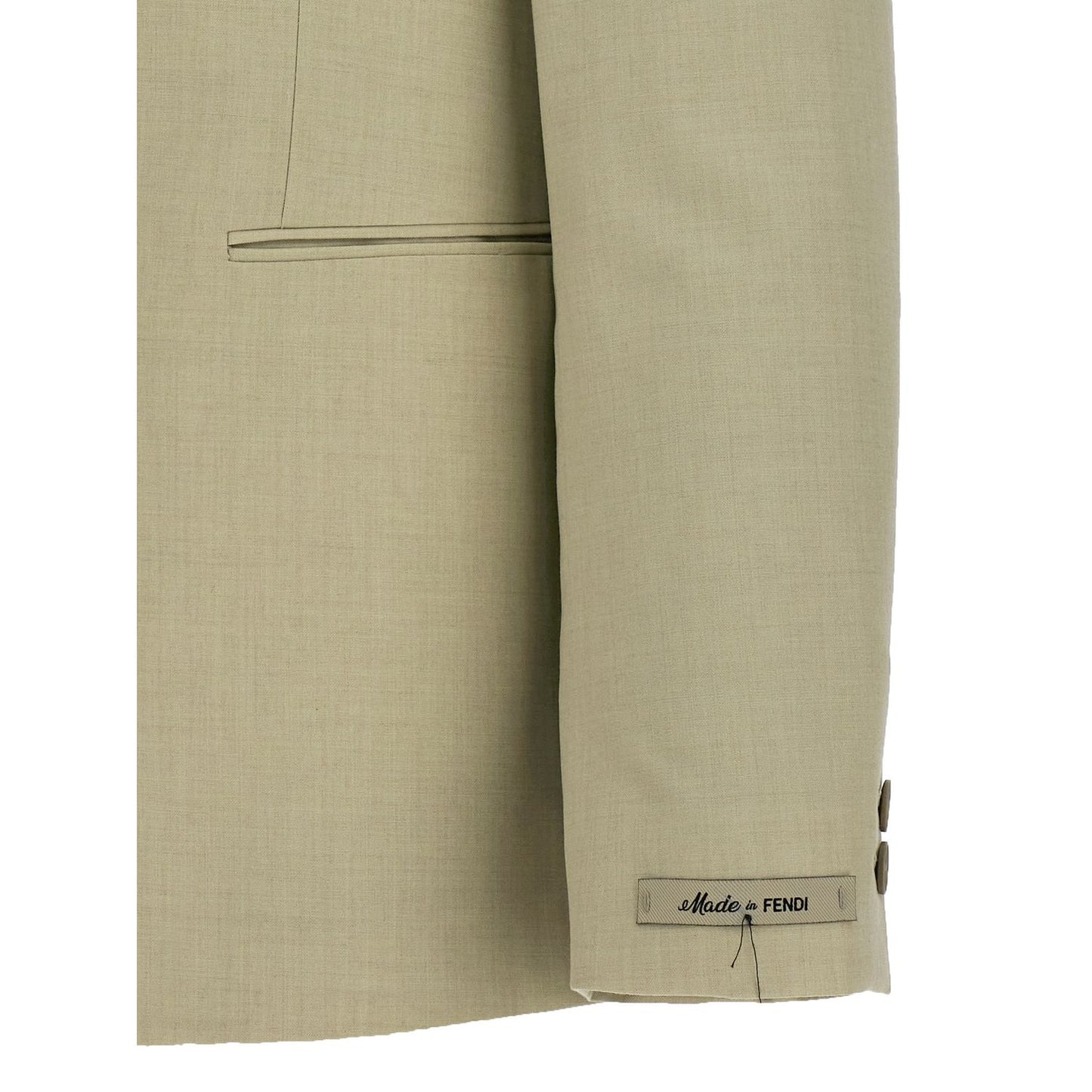 Fendi Beige Virgin Wool Blazer