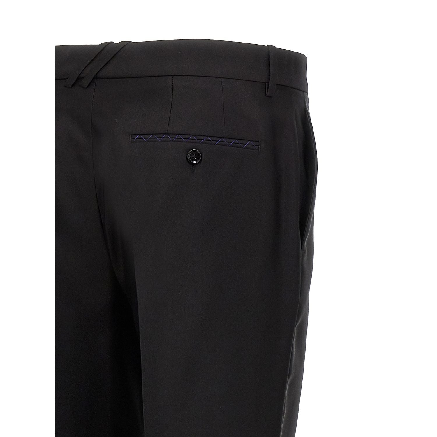 Burberry Black Virgin Wool Dress Pants