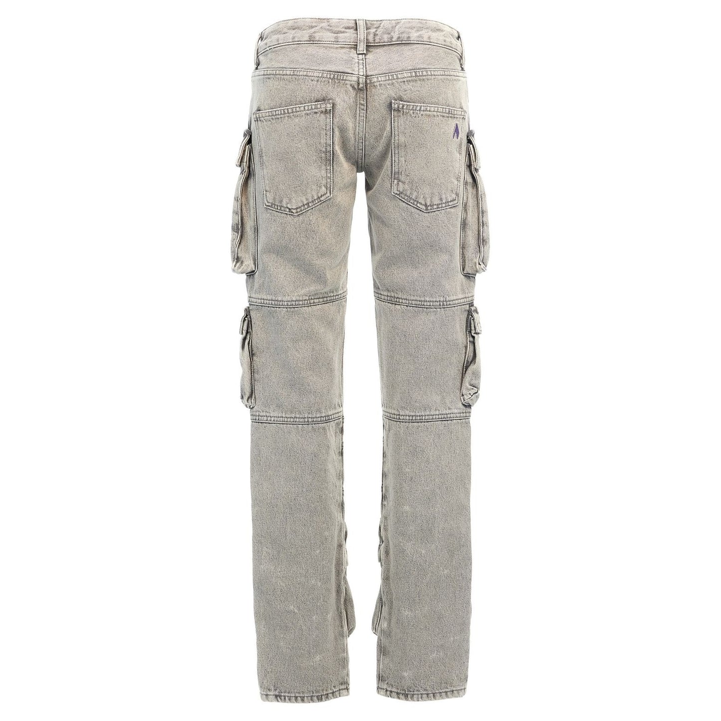 The Attico Gray Cotton Cargo Pants