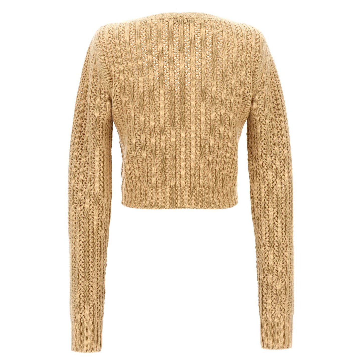Max Mara Beige Wool Cardigan