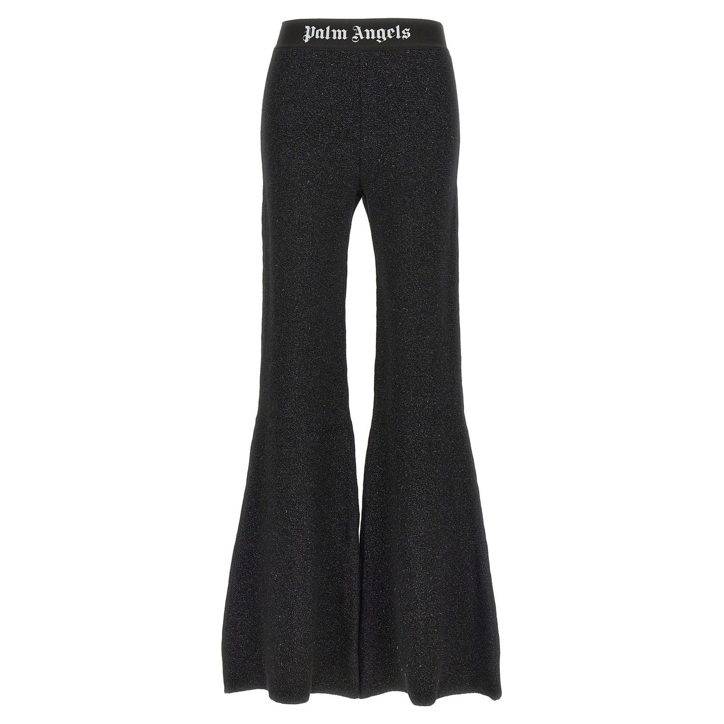 Palm Angels Black Viscose Flared Pants