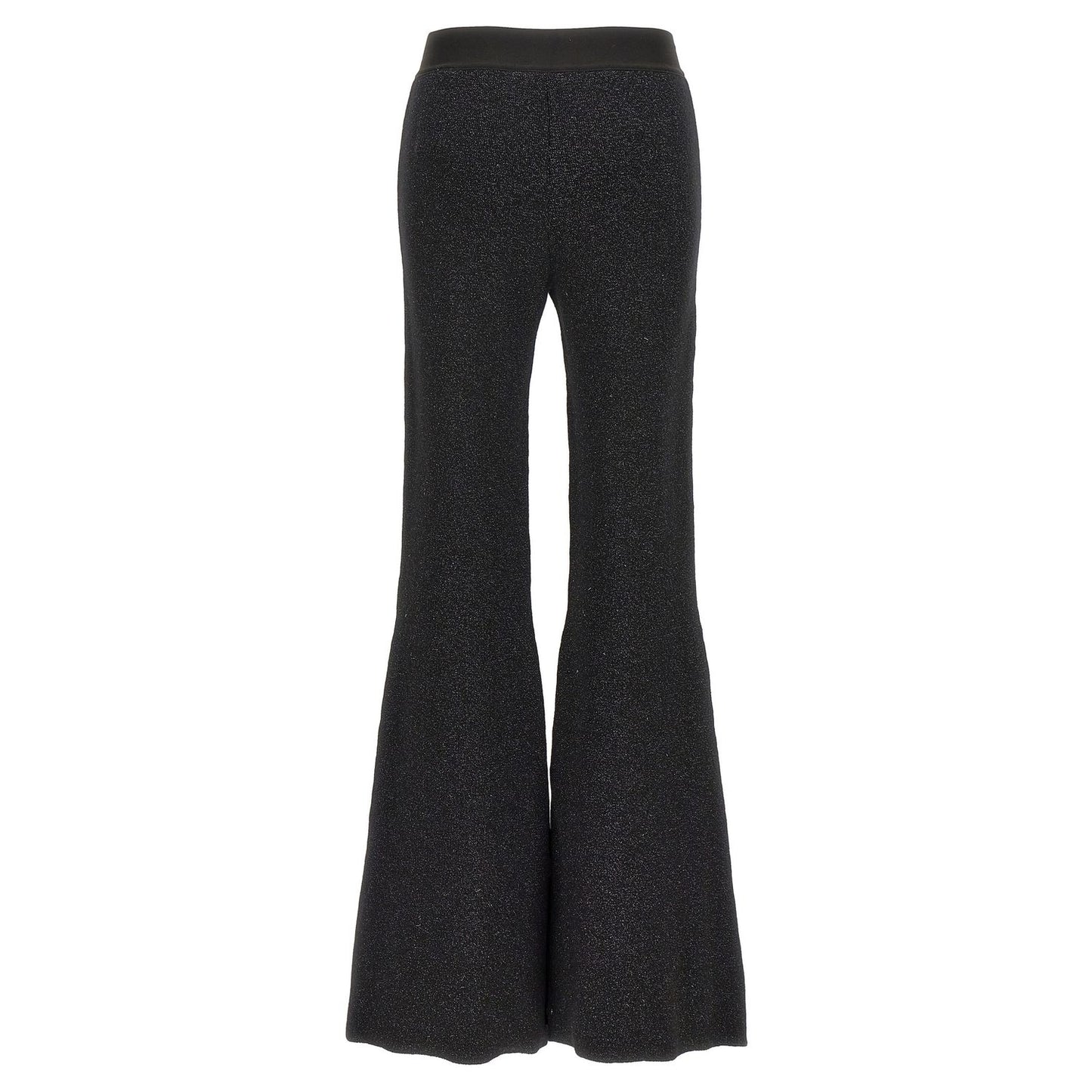 Palm Angels Black Viscose Flared Pants