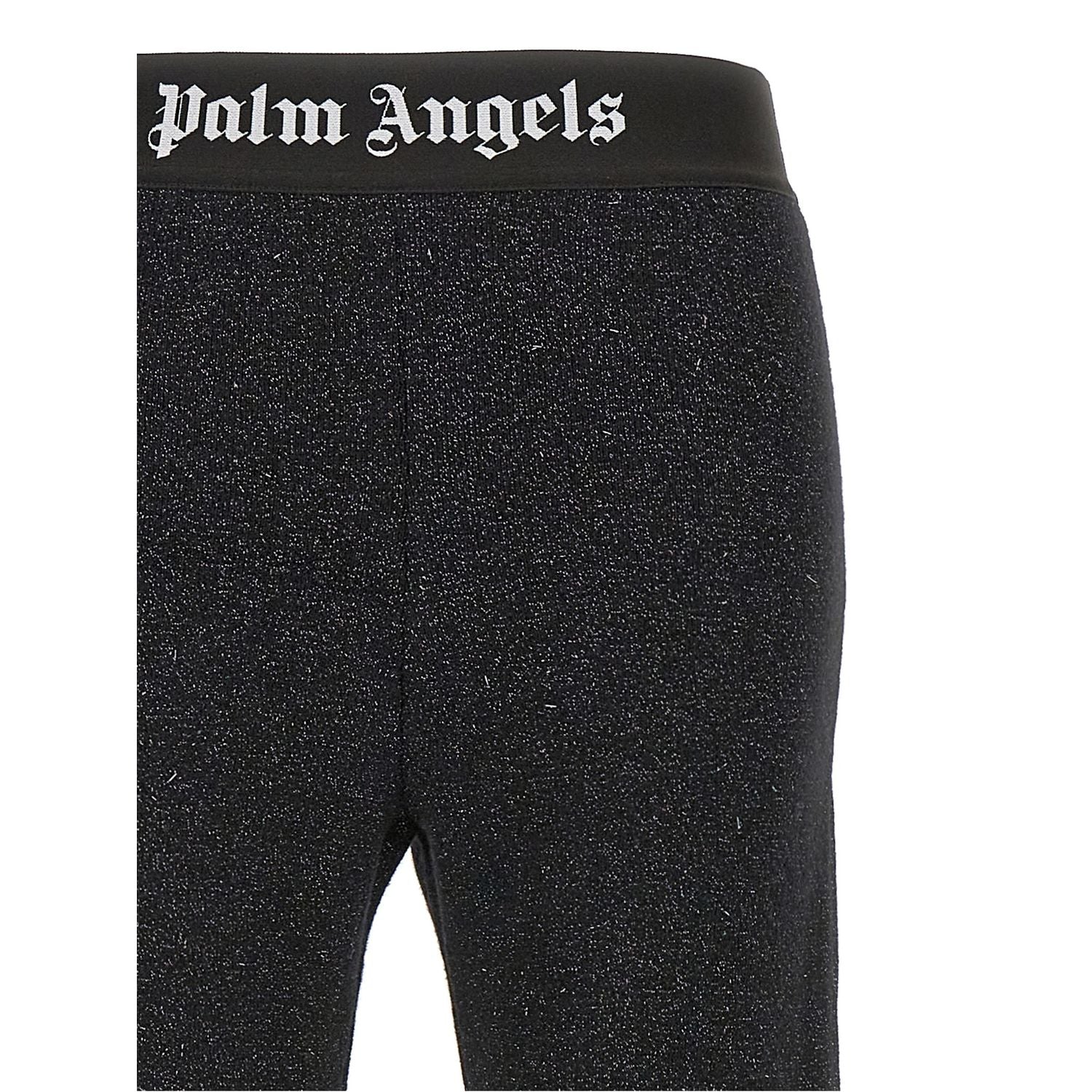Palm Angels Black Viscose Flared Pants