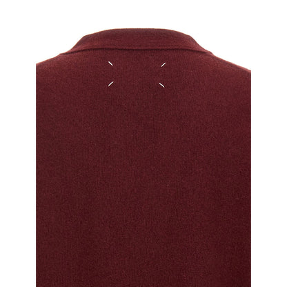 Maison Margiela Bordeaux Wool Cardigan