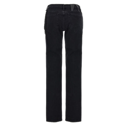 Darkpark Black Cotton Straight-Leg Jeans