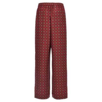 Moschino Bordeaux Silk Casual Pants