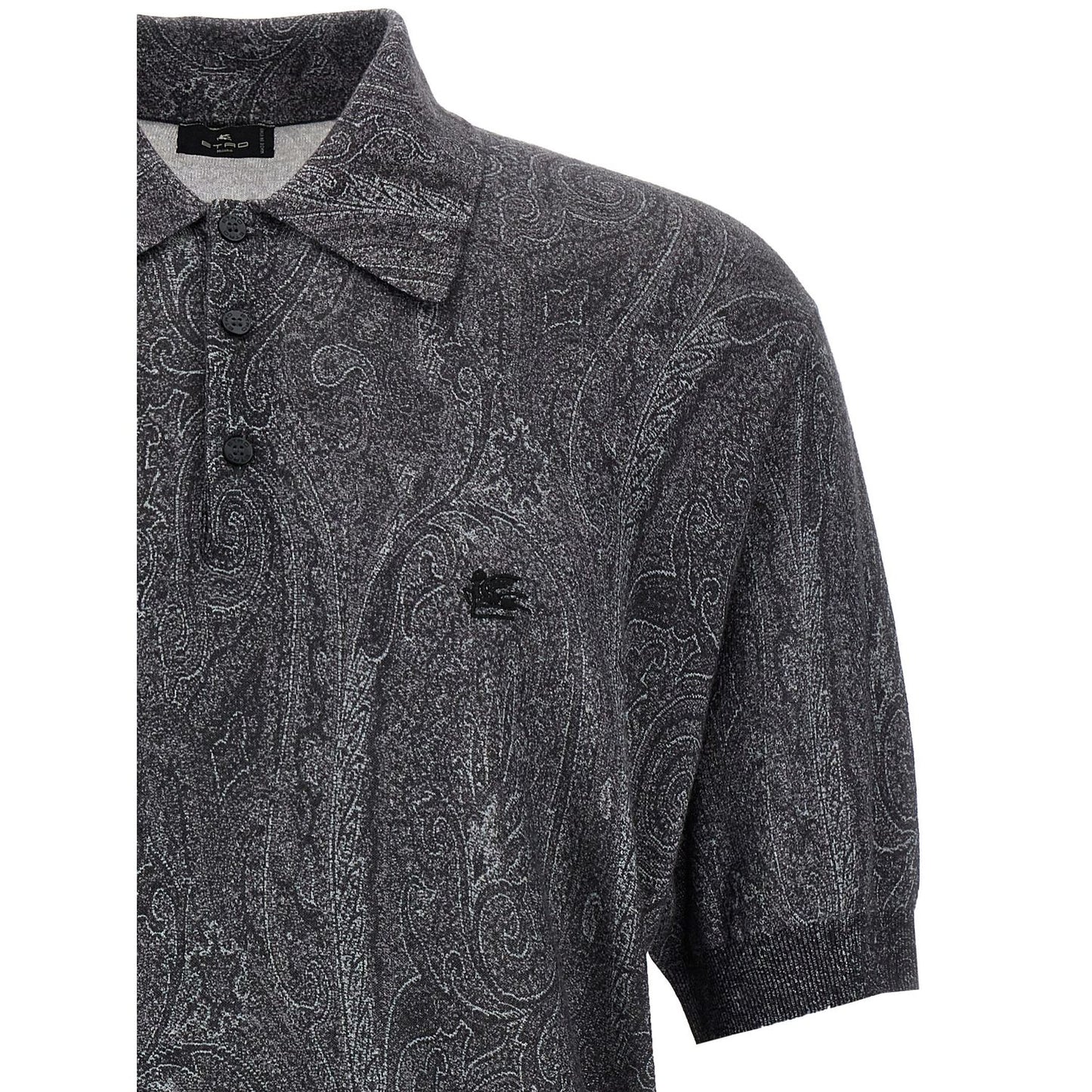Etro Multicolor Silk Polo Shirt