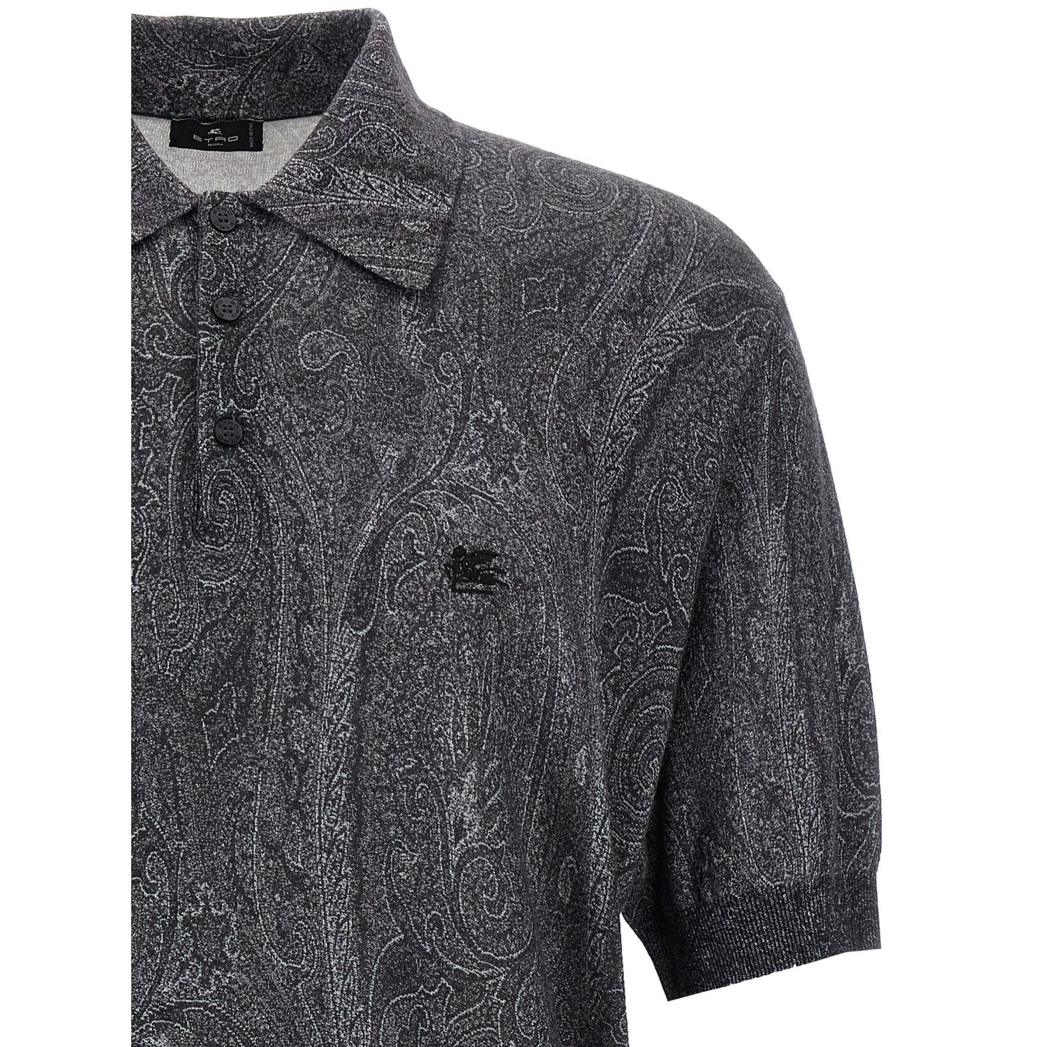 Etro Multicolor Silk Polo Shirt