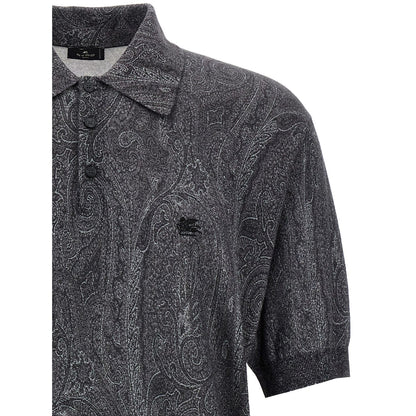 Etro Multicolor Silk Polo Shirt