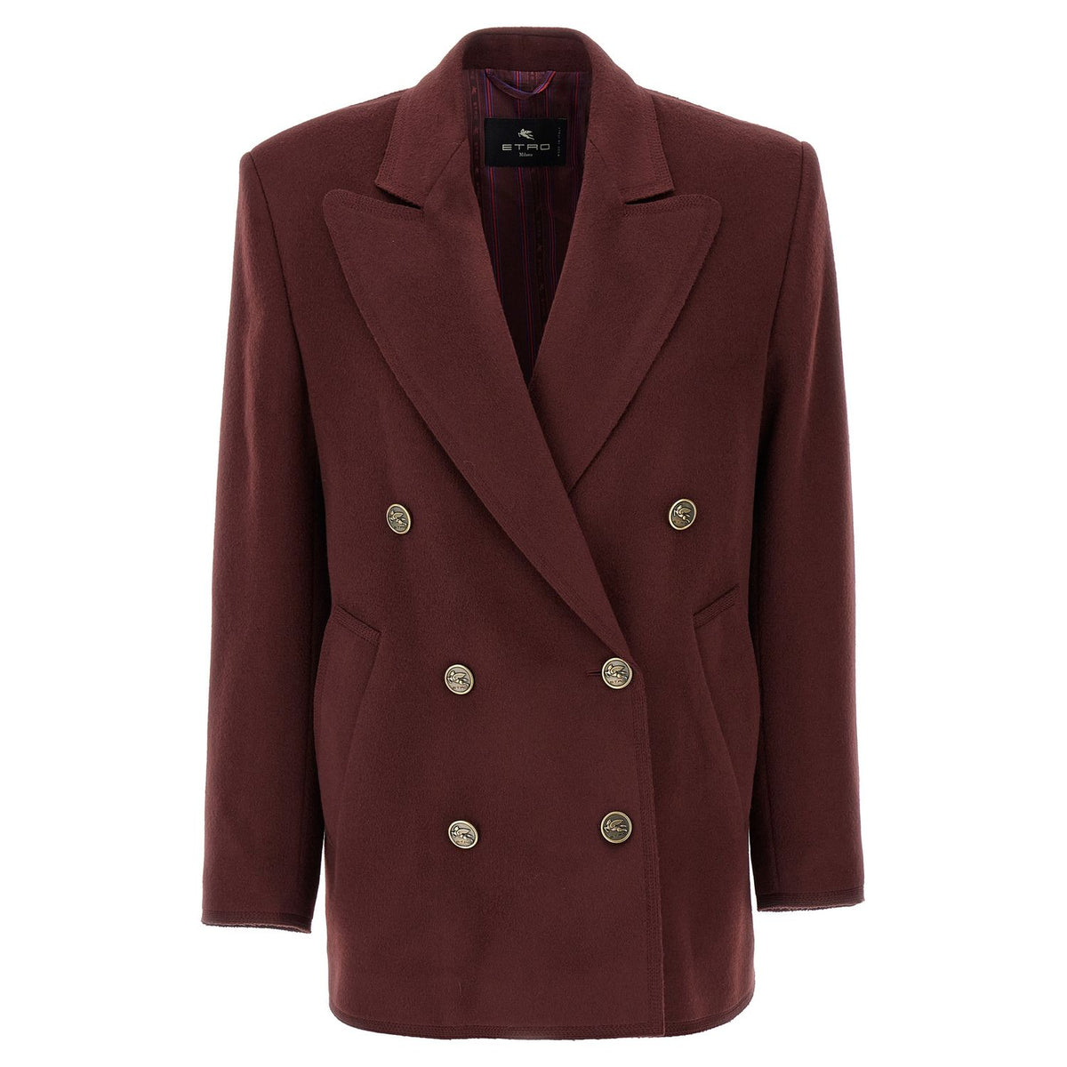 Etro Bordeaux Wool Blazer