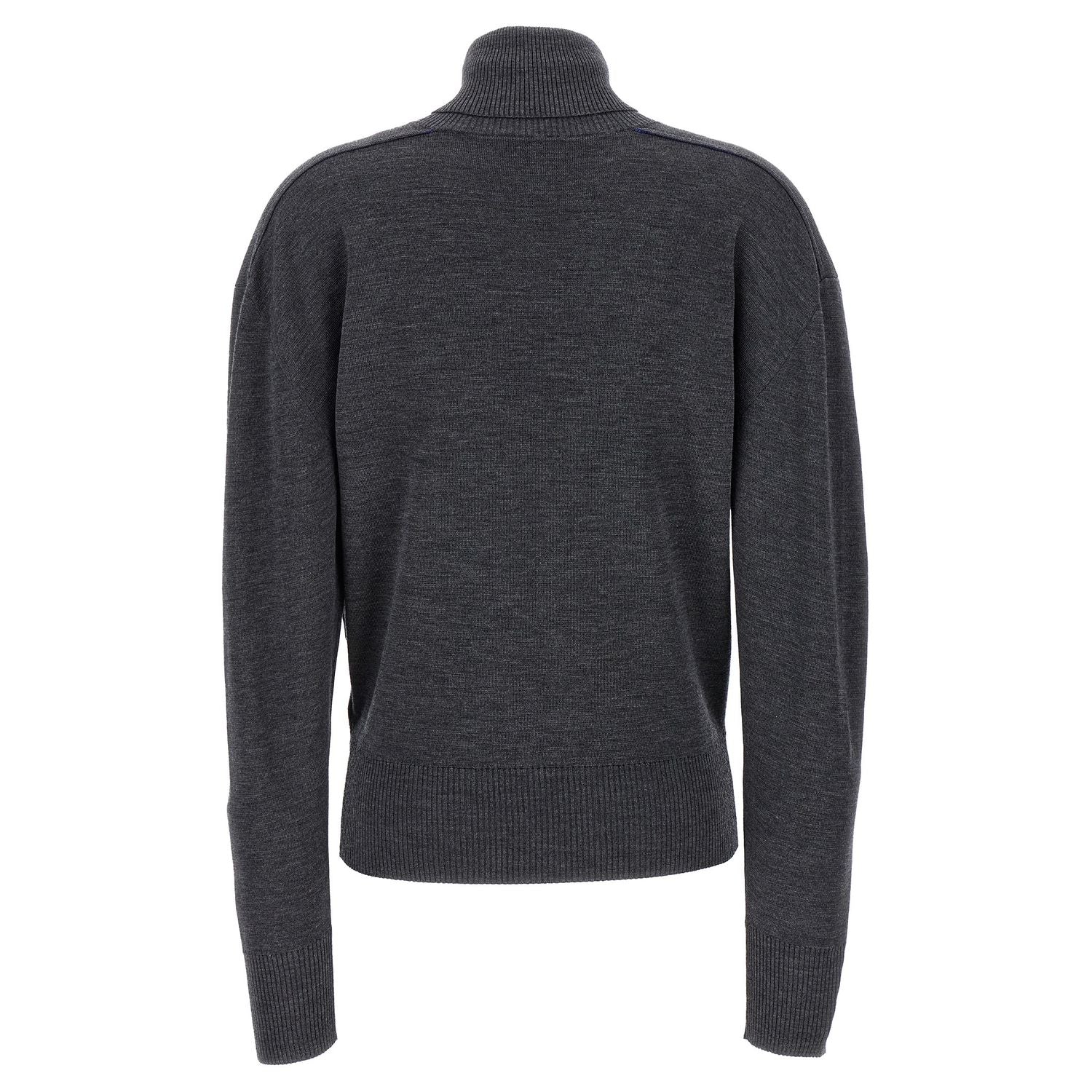 Burberry Gray Wool Cardigan