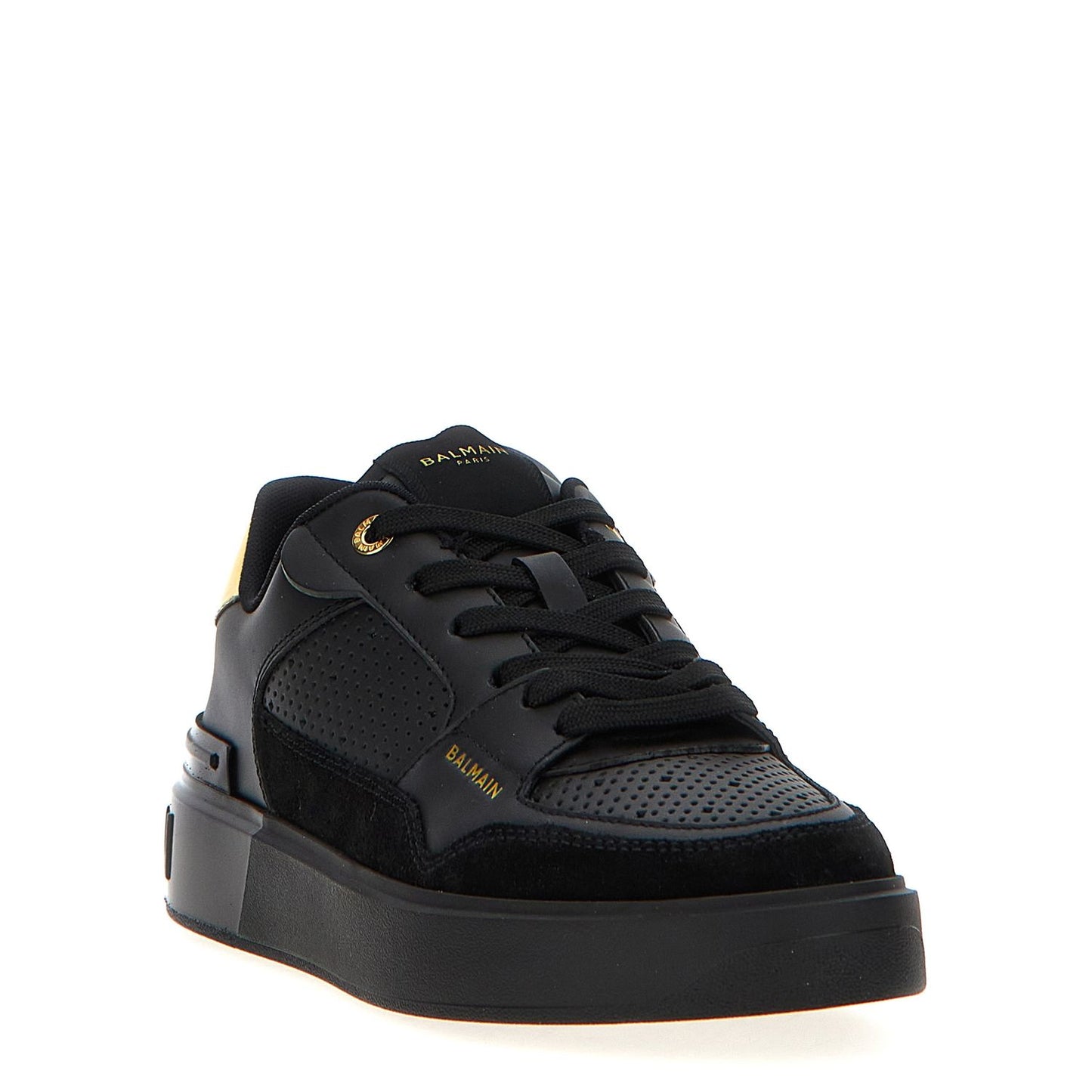 Balmain Black Calfskin Sneakers