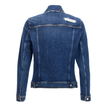 Dolce & Gabbana Blue Cotton Denim Jacket