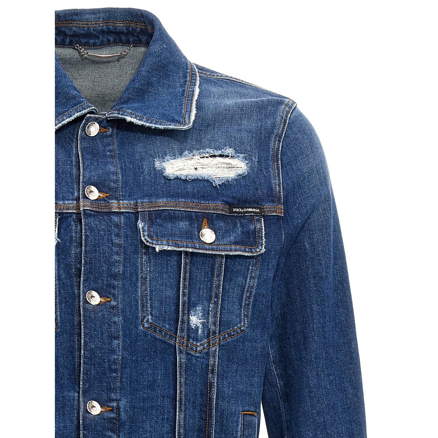 Dolce & Gabbana Blue Cotton Denim Jacket