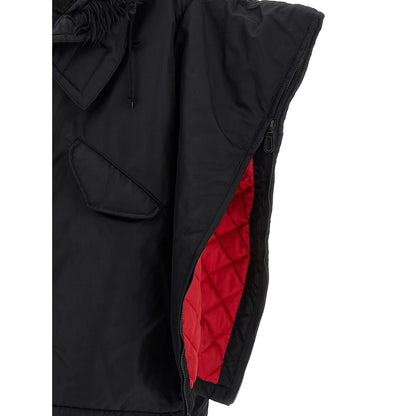 Junya Watanabe Black Nylon Full-Length Jacket