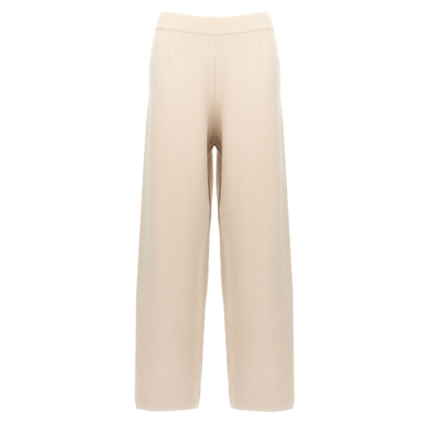 Max Mara Beige Viscose Casual Pants