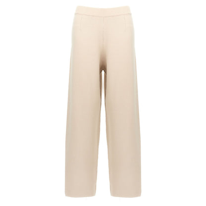 Max Mara Beige Viscose Casual Pants
