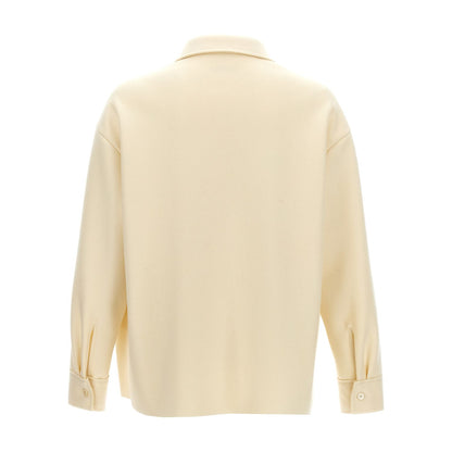 Jil Sander White Wool Blouse