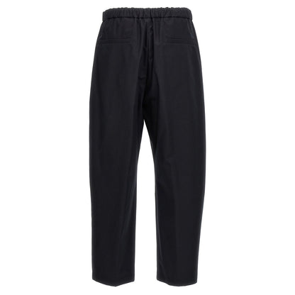 Jil Sander Blue Cotton Casual Pants