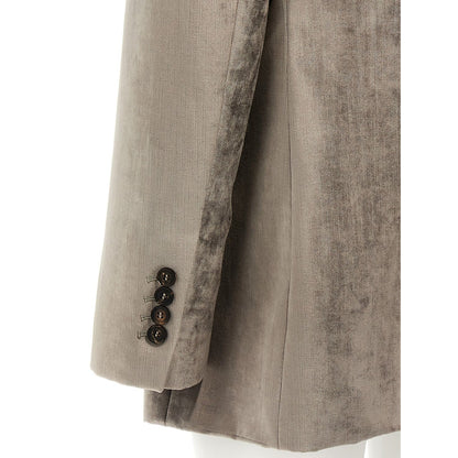 Brunello Cucinelli Gray Cotton Blazer