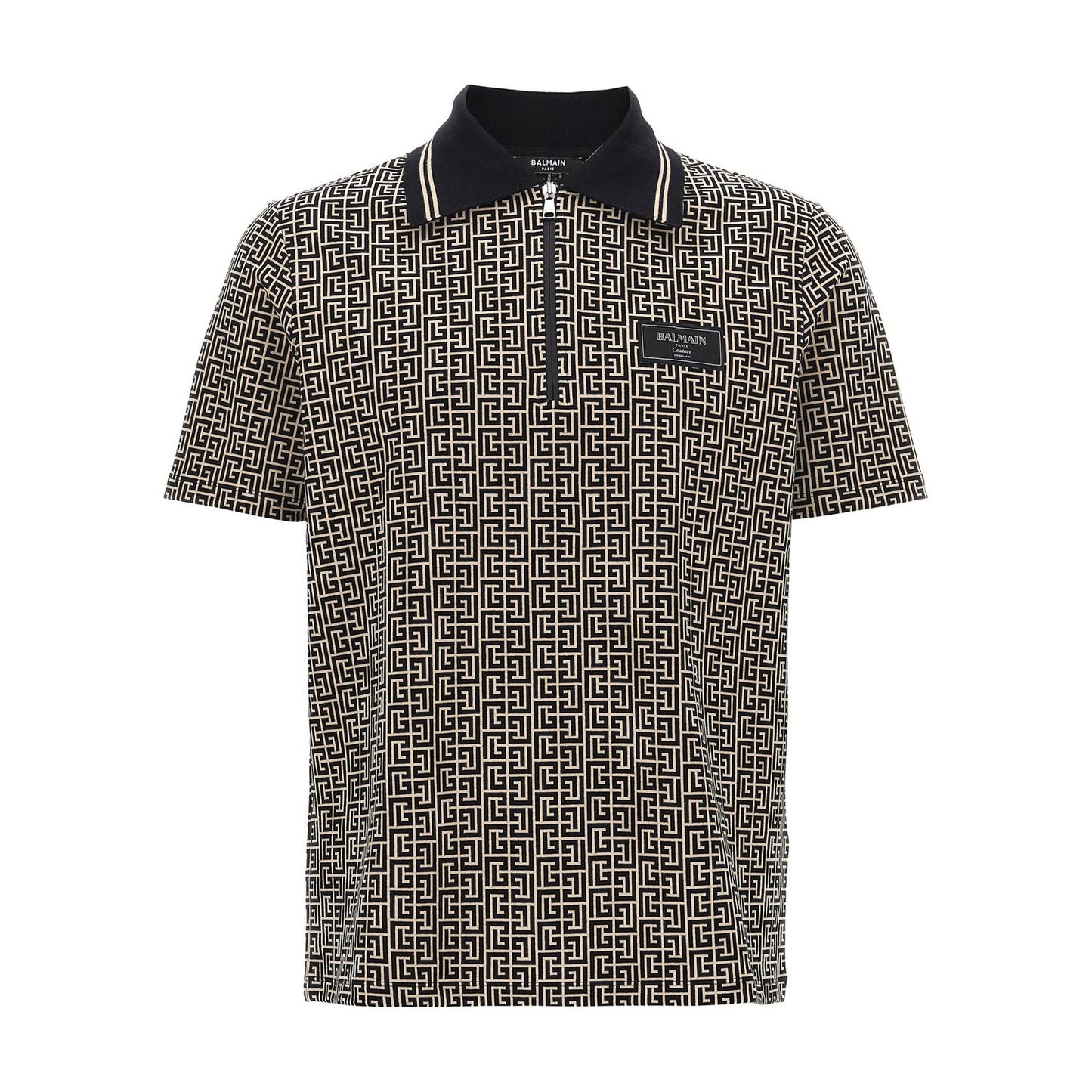 Balmain Bicolor Cotton Polo Shirt