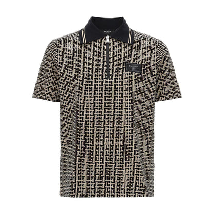 Balmain Bicolor Cotton Polo Shirt