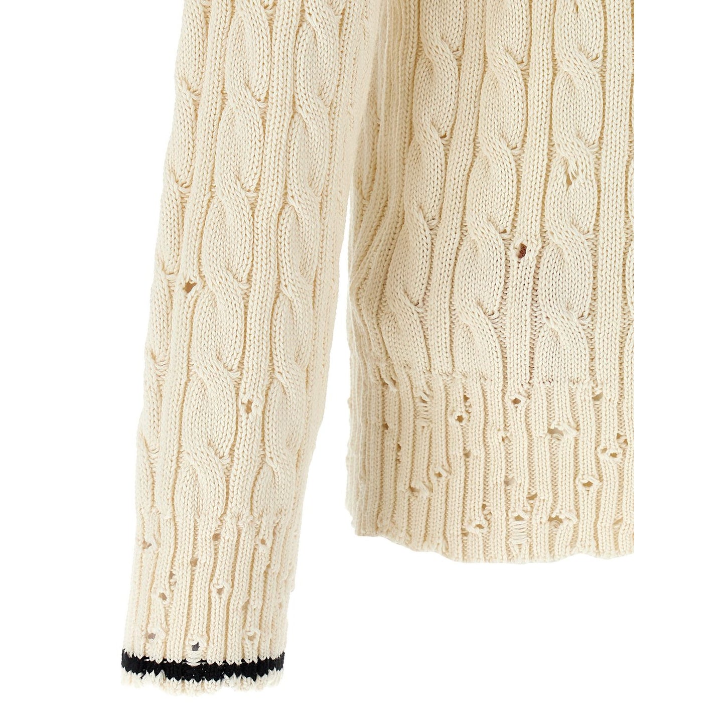 Marni White Cotton Cardigan