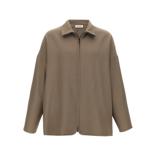 Fear Of God Beige Virgin Wool Full-Length Jacket