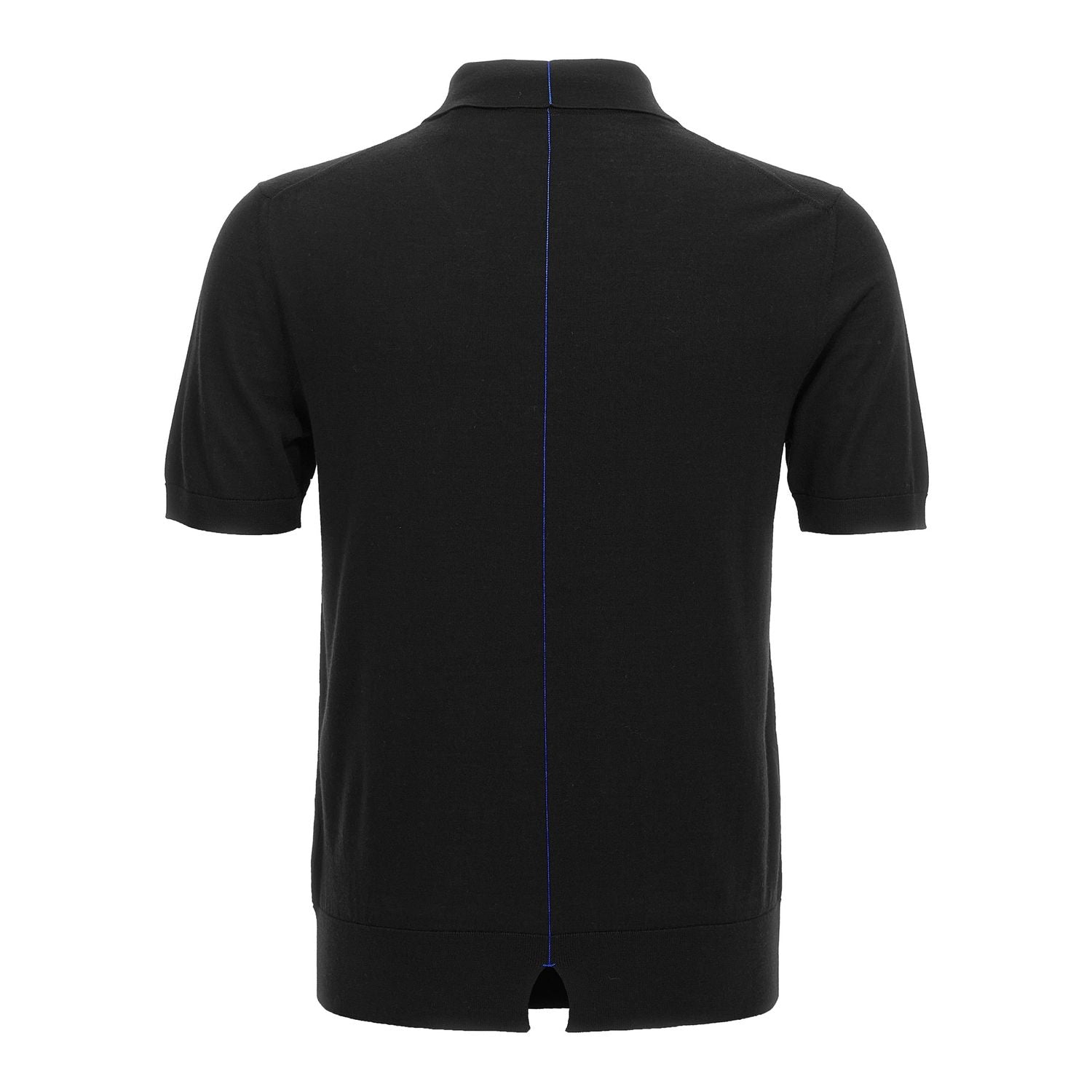 Burberry Black Wool Polo Shirt