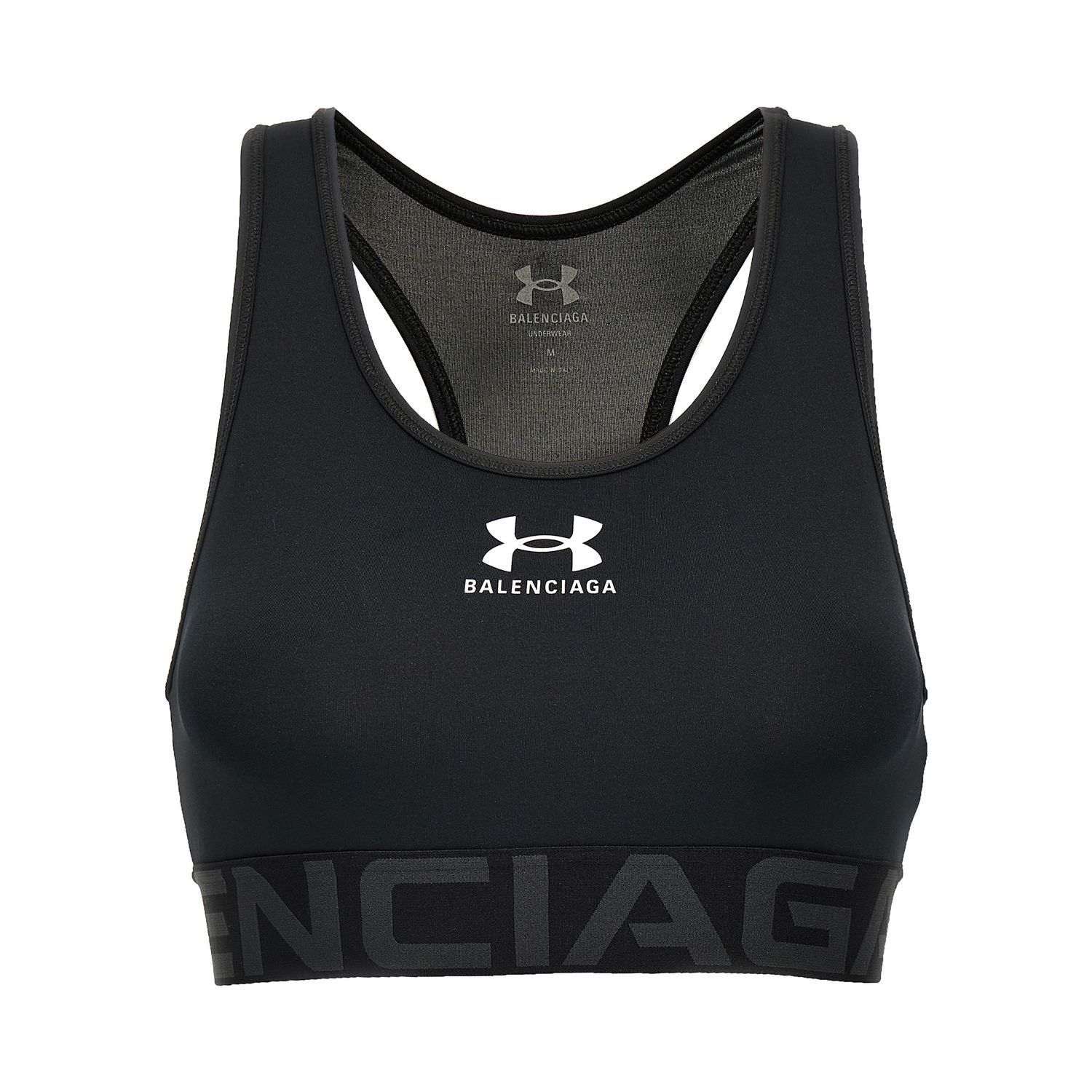 Balenciaga Black Polyester Sport Bra