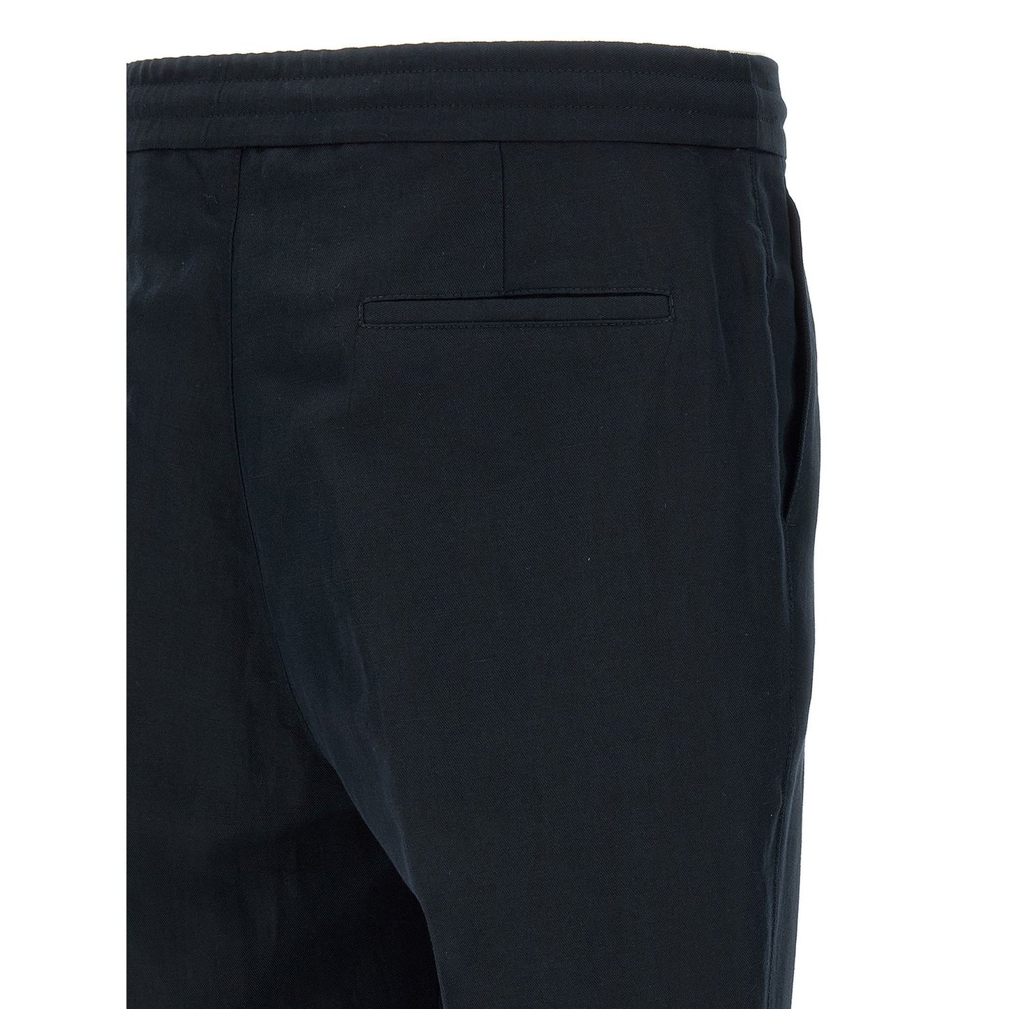 Brunello Cucinelli Blue Linen Casual Pants