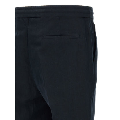 Brunello Cucinelli Blue Linen Casual Pants
