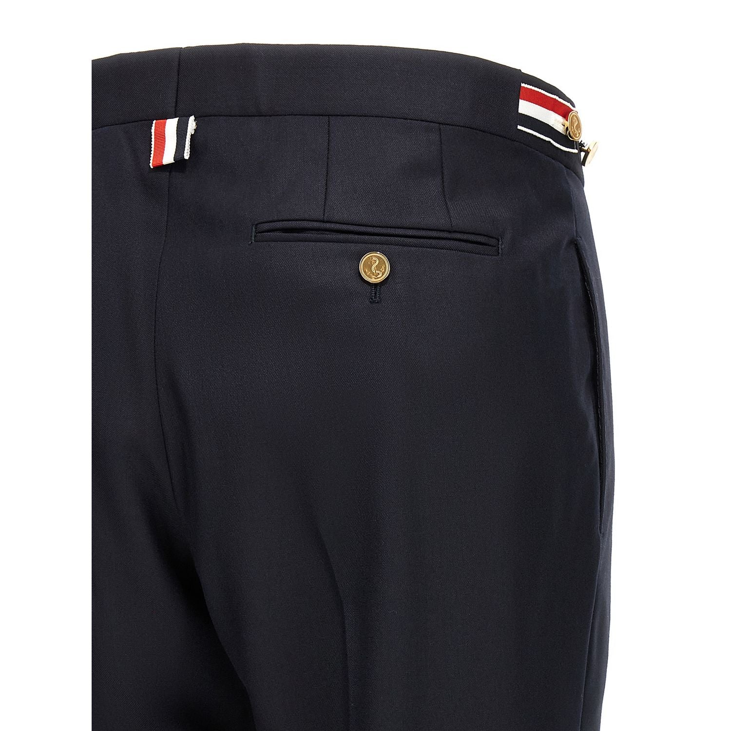 Thom Browne Blue Wool Casual Pants