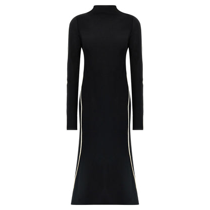 Sportmax Bicolor Viscose Midi Dress