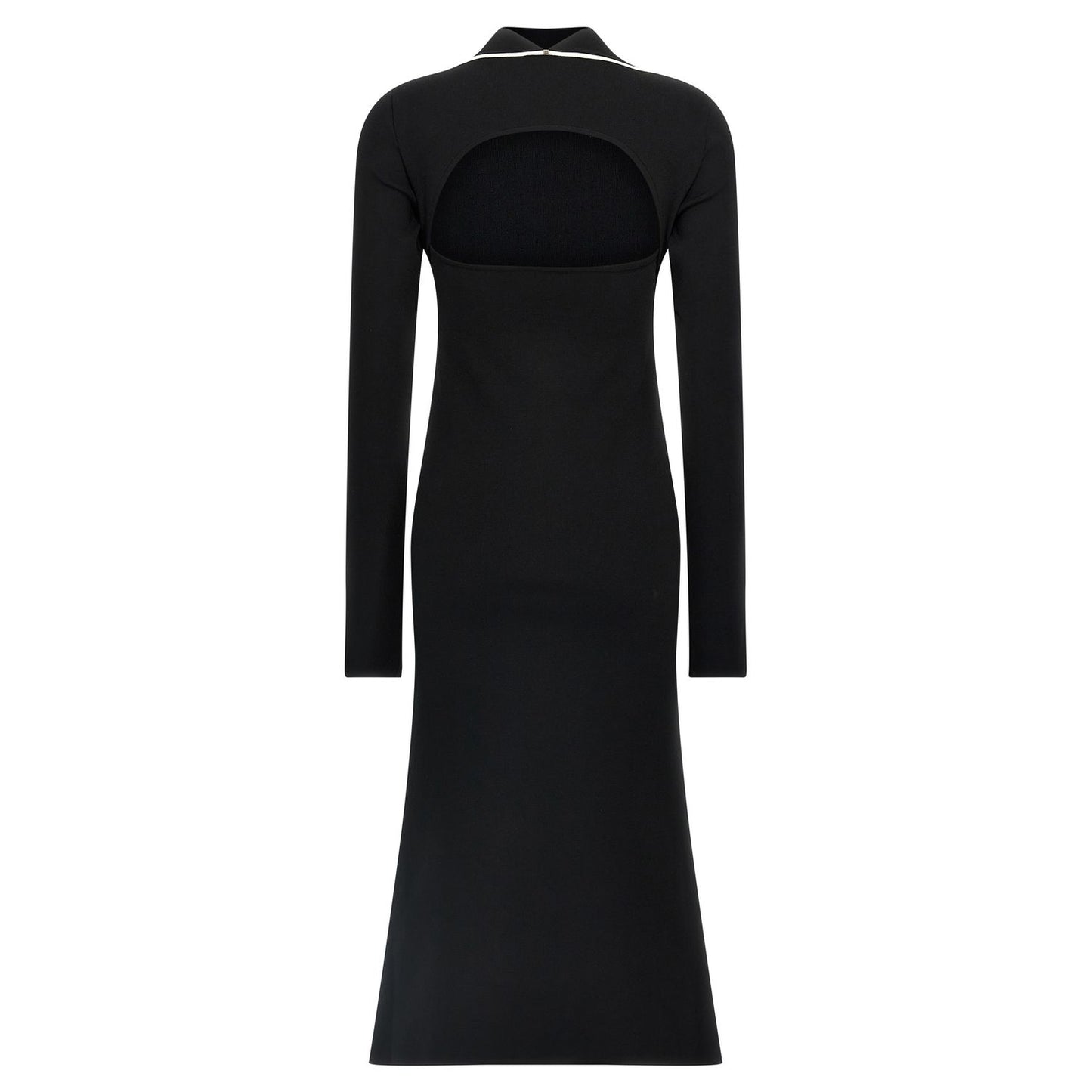 Sportmax Bicolor Viscose Midi Dress